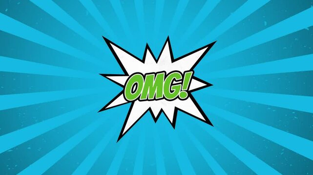 Comics Title omg Simple Animation 4k Video Comics Background Text Animation