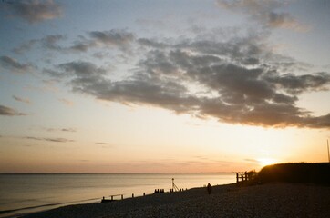sunset over the sea