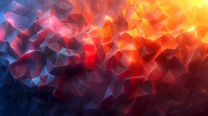 Polygon backgrounds with geometric shapes and vibrant colors create a modern and dynamic look perfect for contemporary and stylish designs Background Illustration, Bright color tones, , Minimalism,