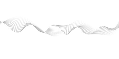 White wave curve lines banner background design. Abstract soft wave lines dynamic flowing gray light isolated background. Vector Illustration of the gray pattern of lines. Black stripes on white