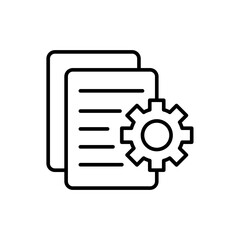 File management outline icons, minimalist vector illustration ,simple transparent graphic element .Isolated on white background