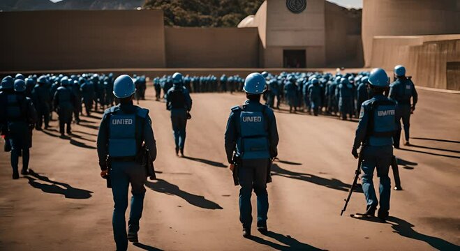 United nations blue helmets.