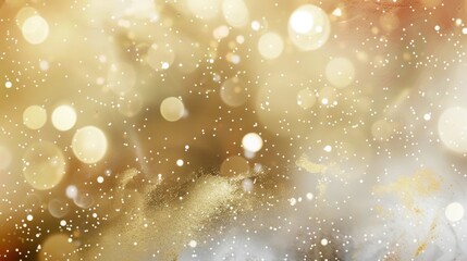 soft colours spray painted background, gold sparkles, 16:9 wide illustration, good for cards, christmas, posters, backdrops and more