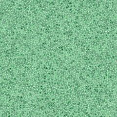 Triangles pattern with tiny triangles in a solid, mono-tone style. Seamless vector illustration with a green foliage blend.