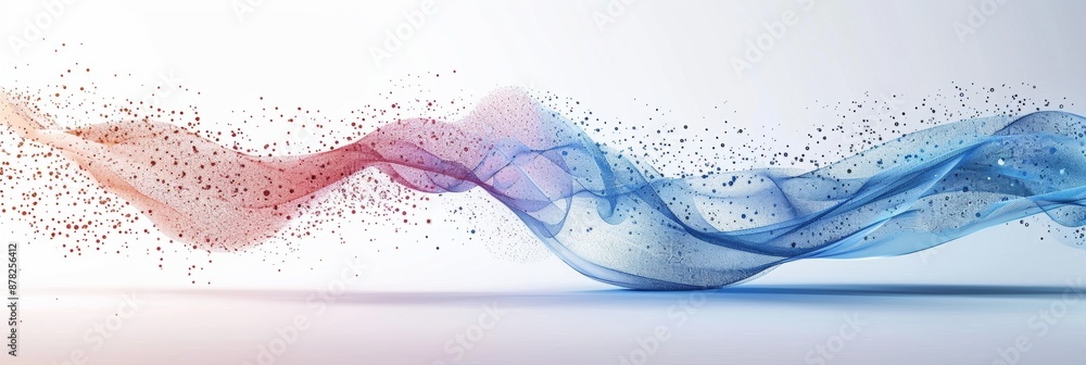 Wall mural an it company to be used as a header and footer on a business cover page, data streams.