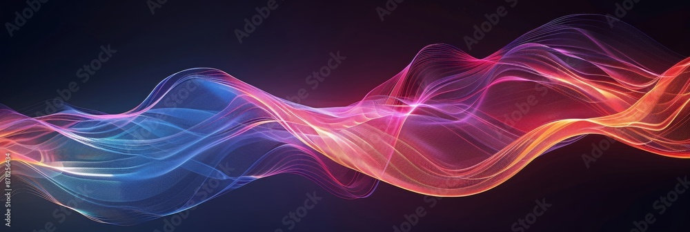Poster an it company to be used as a header and footer on a business cover page, data streams.