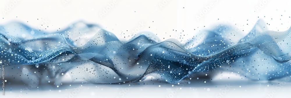 Poster an it company to be used as a header and footer on a business cover page, data streams.
