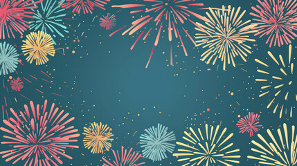 Summer Fireworks Background Wallpaper	