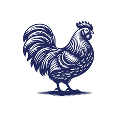 Chicken silhouette vector Clip art isolated design illustration