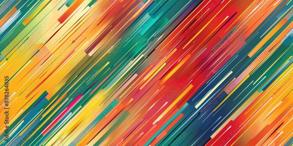 Poster abstract diagonal parallel rain of color, vector