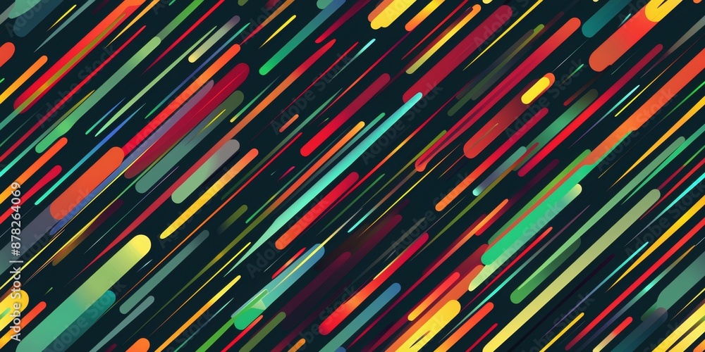 Poster abstract diagonal parallel rain of color, vector
