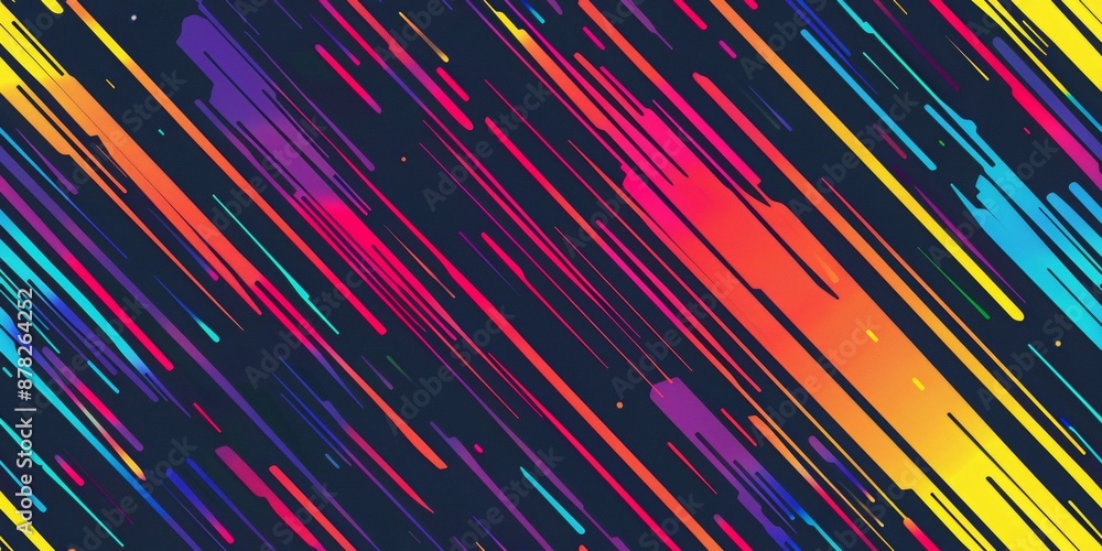 Poster abstract diagonal parallel rain of color, vector