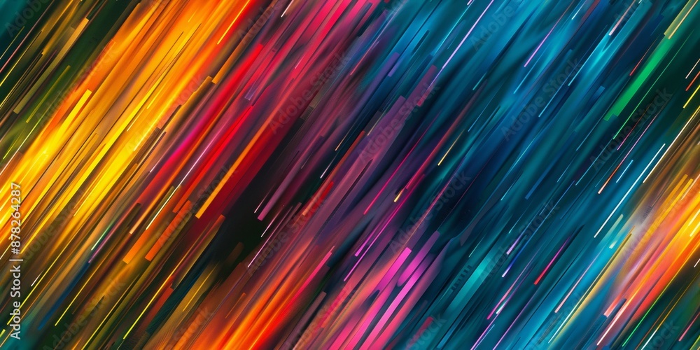 Poster abstract diagonal parallel rain of color, vector