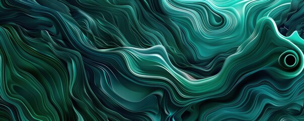 Obraz premium Abstract texture background with a flowing, organic pattern in shades of green and blue