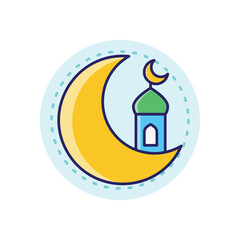 Moon Sighting vector icon
