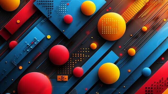 Geometric backgrounds with clean lines and precise shapes create modern and structured designs ideal for adding a sense of order and sophistication to any project Background Illustration, Bright