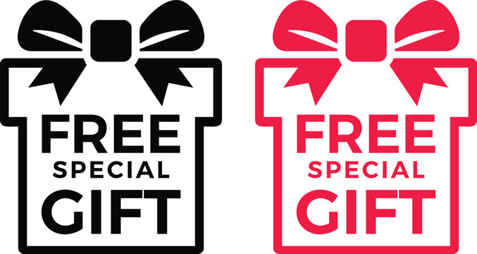 FREE Special Gift. vector illustration