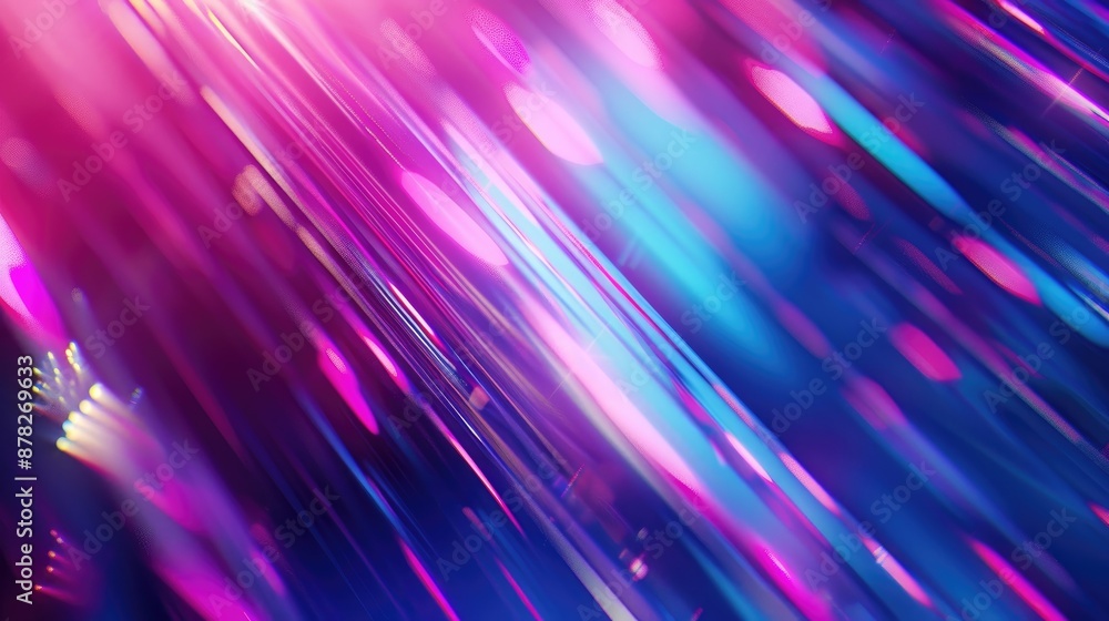 Wall mural Abstract neon gradient background with blurred cyan purple color light flare texture