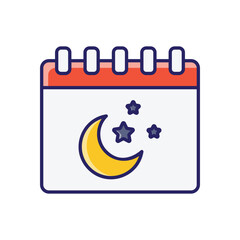 Fasting Calendar vector icon