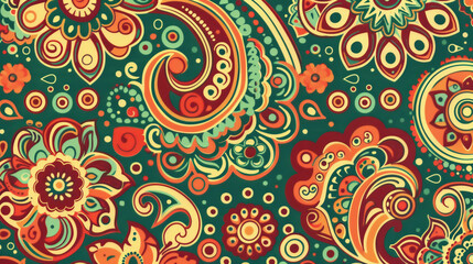 Traditional Ajrakh Pattern, Hand Block Print, Batik Print, Indian Textile Background, Floral Background, Kalamkari Print, Madhubani pattern