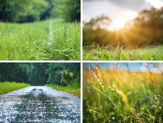 Rain & Sunshine: A Collage of Nature's Beauty