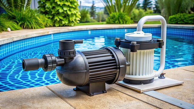 Pump with prefilter for water circulation in household pools, pump, prefilter, water circulation, pool, swimming