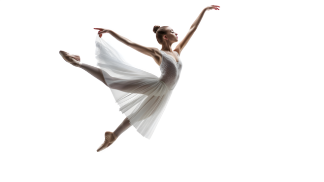Ballerina isolated on a transparent background, PNG