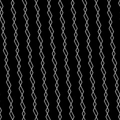 Fototapeta premium Jagged lines ornament. Seamless pattern. Wavy stripes motif. Triangular waves background. Abstract image. Ethnic backdrop. Digital paper, textile print. Geometric web design. Embroidery vector.