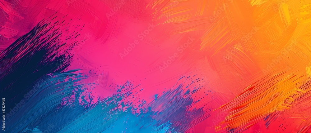 Poster complex brushed hue design on a gradient background, sharp focus, deep depth of field, no blur.