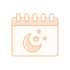 Fasting Calendar vector icon