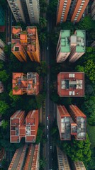 Obraz premium Building top down