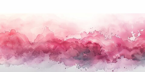 Obraz premium Abstract Watercolor Painting with Pink and White Colors