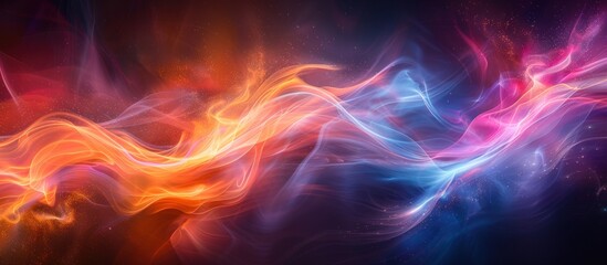 Abstract Swirling Colors and Smoke