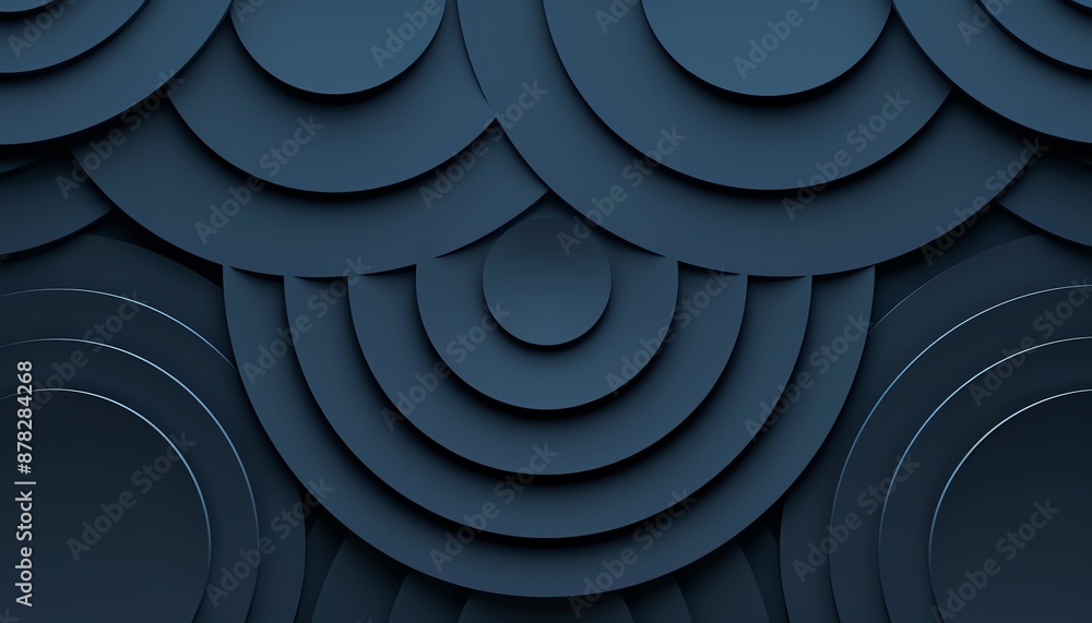 Poster elegant seamless layout of overlapping circles, detailed focus, deep depth of field, no blur.