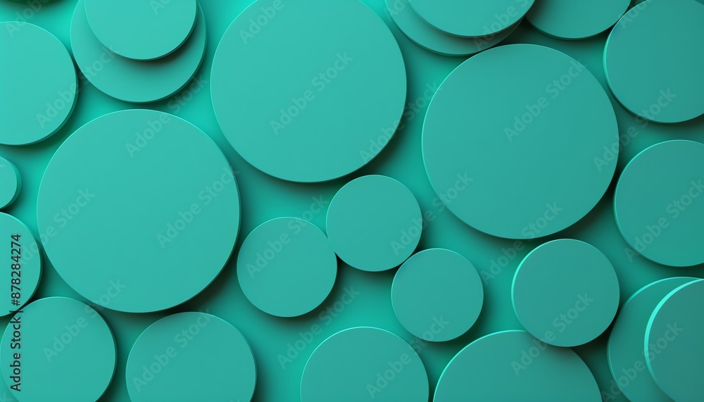 Poster elegant seamless layout of overlapping circles, detailed focus, deep depth of field, no blur.