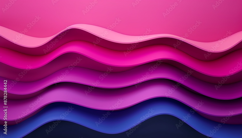 Poster elegant wavy blend with symmetrical patterns, detailed focus, deep depth of field, no blur.