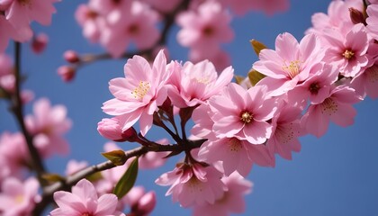 Beautiful pink flowers in spring season theme