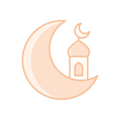Moon Sighting vector icon