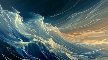 Luminous abstract waves