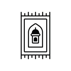 Prayer Rug vector icon