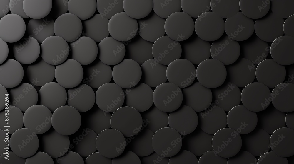 Poster monochrome minimalist design with seamless elements, focus cover all object, deep depth of field, no