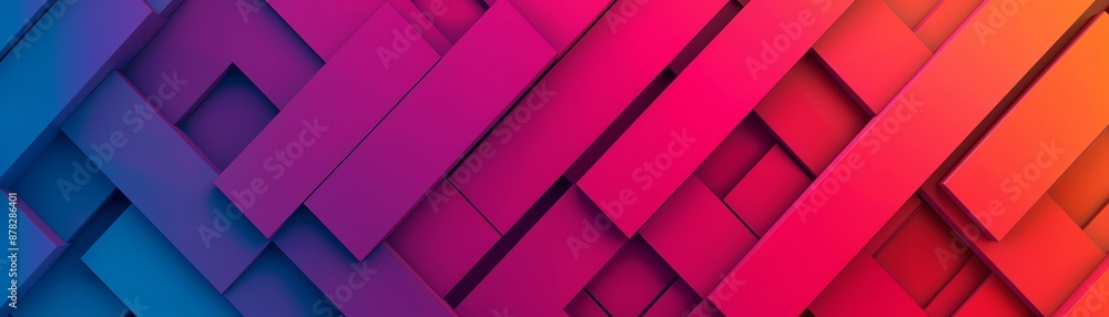 Poster repetitive angular modern patterns on a gradient background, focus cover all object, deep depth of f