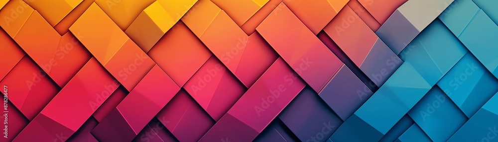 Poster repetitive angular modern patterns on a gradient background, focus cover all object, deep depth of f