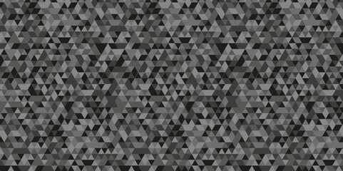 Vector Seamless geometric pattern technology with shapes. Abstract geometric background triangle wallpaper. Black and Gray polygonal background.	
