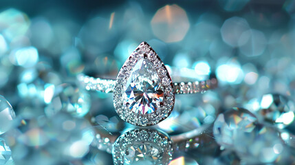 Fototapeta premium Fashion jewelry for women shiny crystal or diamond 