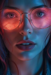 Portrait of a woman wearing sunglasses