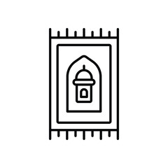 Prayer Rug vector icon