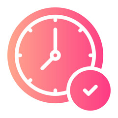 working hours gradient icon