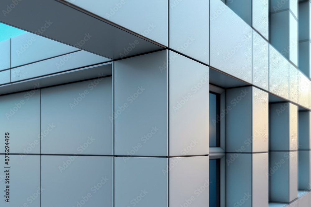 Aufkleber architectural finesse a detailed look at the finish on a modern building structure, emphasizing the 