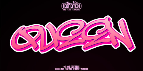 Graffiti editable text effect, customizable pink and street 3d font style